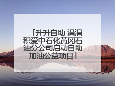 升升自助 涓涓积爱中石化黄冈石油分公司启动自助加油公益项目