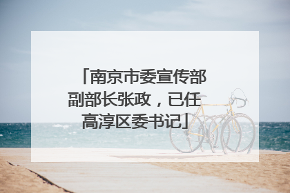 南京市委宣传部副部长张政，已任高淳区委书记
