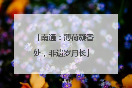 南通：薄荷凝香处，非遗岁月长