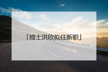 博士洪欣拟任新职