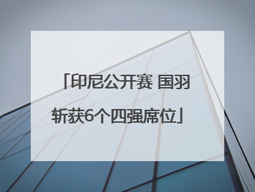 印尼公开赛 国羽斩获6个四强席位