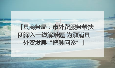 县商务局：市外贸服务帮扶团深入一线解难题 为溆浦县外贸发展“把脉问诊”