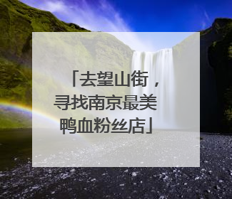 去望山街，寻找南京最美鸭血粉丝店