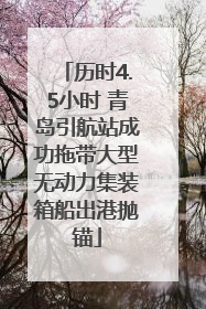 历时4.5小时 青岛引航站成功拖带大型无动力集装箱船出港抛锚
