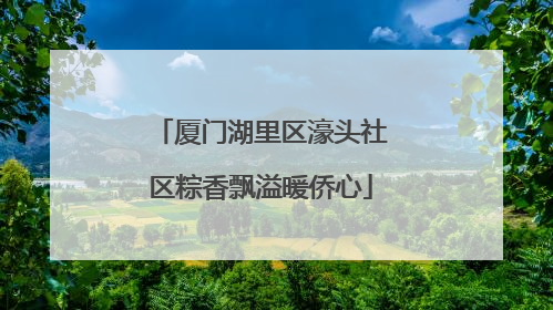 厦门湖里区濠头社区粽香飘溢暖侨心