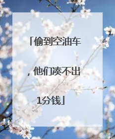 偷到空油车，他们凑不出1分钱