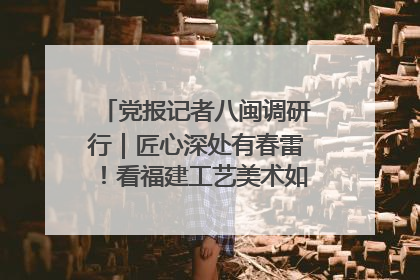 党报记者八闽调研行｜匠心深处有春雷！看福建工艺美术如何创新表达