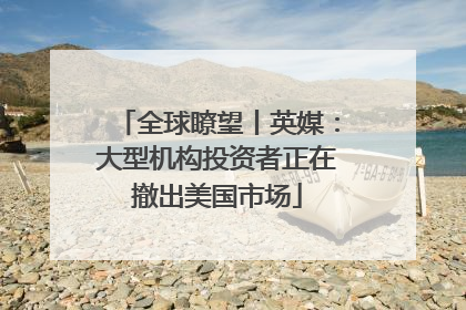 全球瞭望丨英媒：大型机构投资者正在撤出美国市场