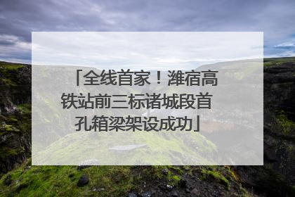 全线首家！潍宿高铁站前三标诸城段首孔箱梁架设成功