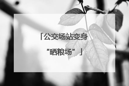 公交场站变身“晒粮场”