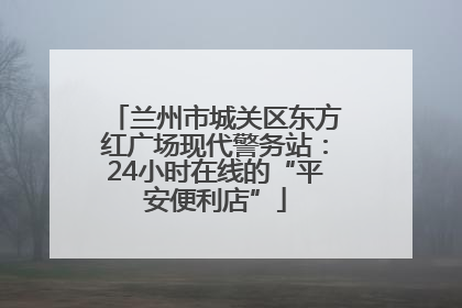 兰州市城关区东方红广场现代警务站：24小时在线的“平安便利店”
