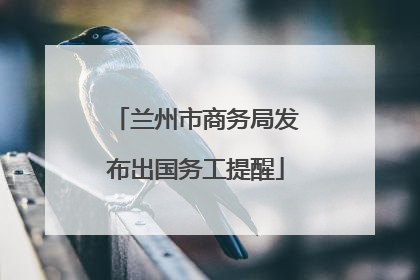 兰州市商务局发布出国务工提醒