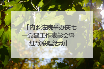 内乡法院举办庆七一党建工作表彰会暨红歌联唱活动