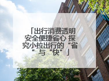 出行消费透明 安全便捷省心 探究小拉出行的“省”与“快”