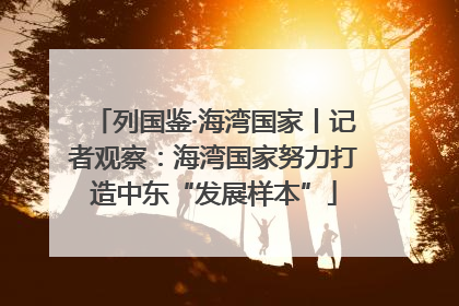 列国鉴·海湾国家丨记者观察：海湾国家努力打造中东“发展样本”