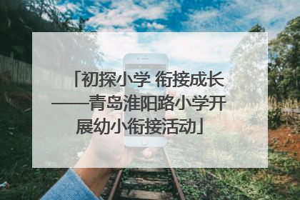 初探小学 衔接成长——青岛淮阳路小学开展幼小衔接活动