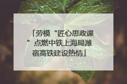 劳模“匠心思政课”点燃中铁上海局潍宿高铁建设热情