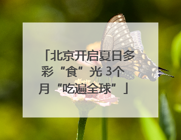 北京开启夏日多彩“食”光 3个月“吃遍全球”