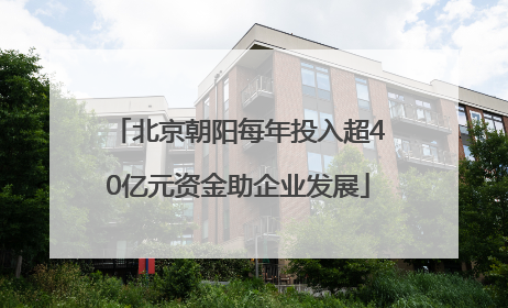 北京朝阳每年投入超40亿元资金助企业发展