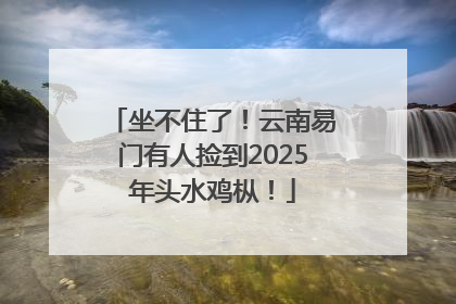 坐不住了！云南易门有人捡到2025年头水鸡枞！