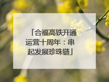 合福高铁开通运营十周年：串起发展珍珠链