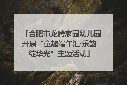 合肥市龙腾家园幼儿园开展“童趣端午汇·乐韵绽华光”主题活动