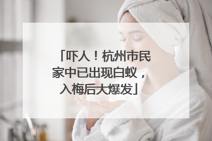 吓人！杭州市民家中已出现白蚁，入梅后大爆发