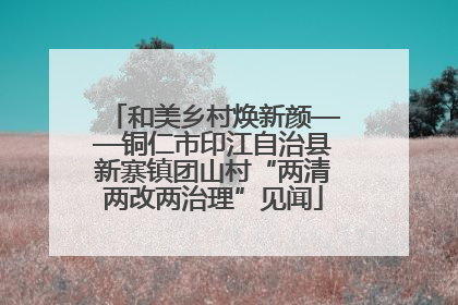 和美乡村焕新颜——铜仁市印江自治县新寨镇团山村“两清两改两治理”见闻