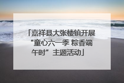 嘉祥县大张楼镇开展“童心六一季 粽香端午时”主题活动