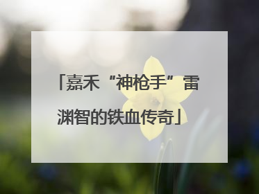 嘉禾“神枪手”雷渊智的铁血传奇