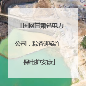 国网甘肃省电力公司：粽香迎端午 保电护安康