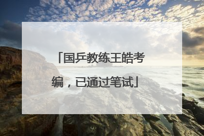 国乒教练王皓考编，已通过笔试