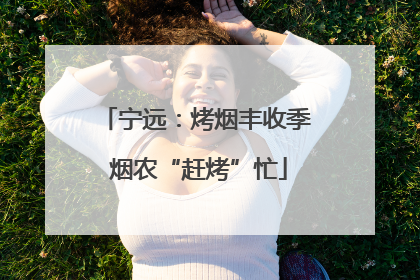 宁远：烤烟丰收季 烟农“赶烤”忙