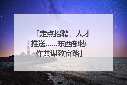 定点招聘、人才推送……东西部协作共谋致富路