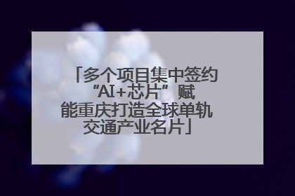 多个项目集中签约 “AI+芯片”赋能重庆打造全球单轨交通产业名片