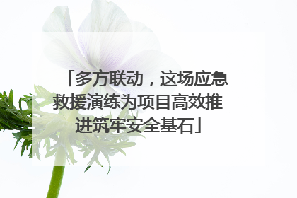 多方联动，这场应急救援演练为项目高效推进筑牢安全基石