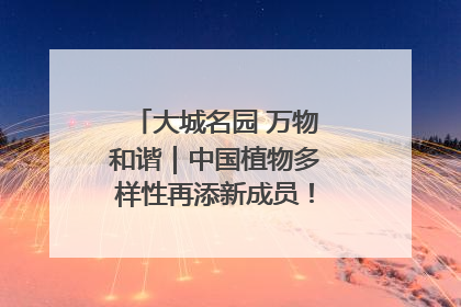 大城名园 万物和谐｜中国植物多样性再添新成员！它只在西藏墨脱