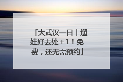 大武汉一日︱遛娃好去处＋1！免费，还无需预约