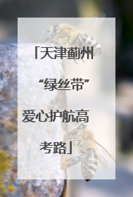 天津蓟州“绿丝带”爱心护航高考路