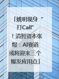 姚明现身“打Call”！清智资本张煜：AI赛道或将迎来三个爆发应用点