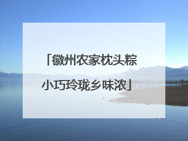 徽州农家枕头粽 小巧玲珑乡味浓