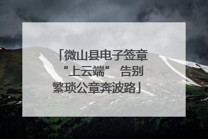 微山县电子签章“上云端” 告别繁琐公章奔波路