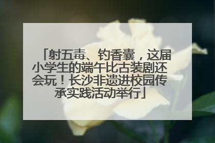 射五毒、钓香囊，这届小学生的端午比古装剧还会玩！长沙非遗进校园传承实践活动举行