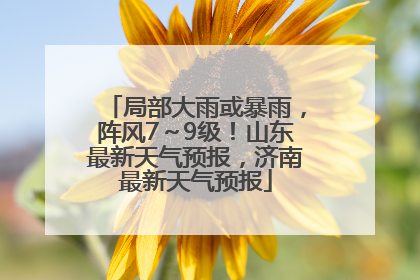 局部大雨或暴雨，阵风7～9级！山东最新天气预报，济南最新天气预报