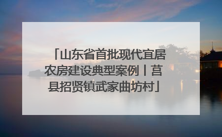 山东省首批现代宜居农房建设典型案例丨莒县招贤镇武家曲坊村