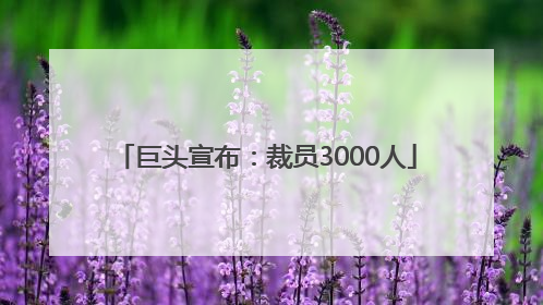 巨头宣布：裁员3000人