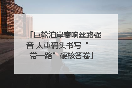 巨轮泊岸奏响丝路强音 太重码头书写“一带一路”硬核答卷