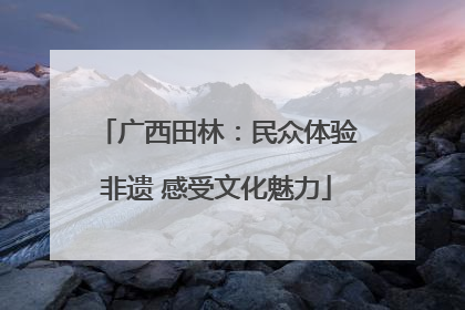广西田林：民众体验非遗 感受文化魅力