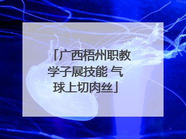 广西梧州职教学子展技能 气球上切肉丝