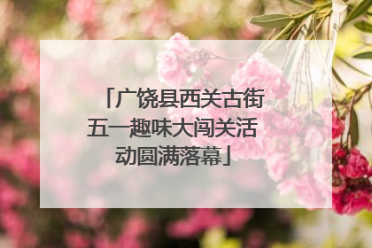 广饶县西关古街五一趣味大闯关活动圆满落幕